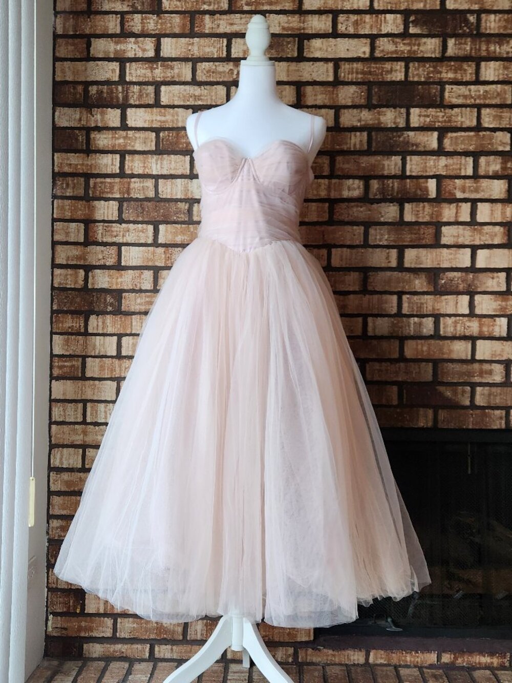Oh Polly Cindy Tulle Corset Dress Dusty Rose Size 12 NWT